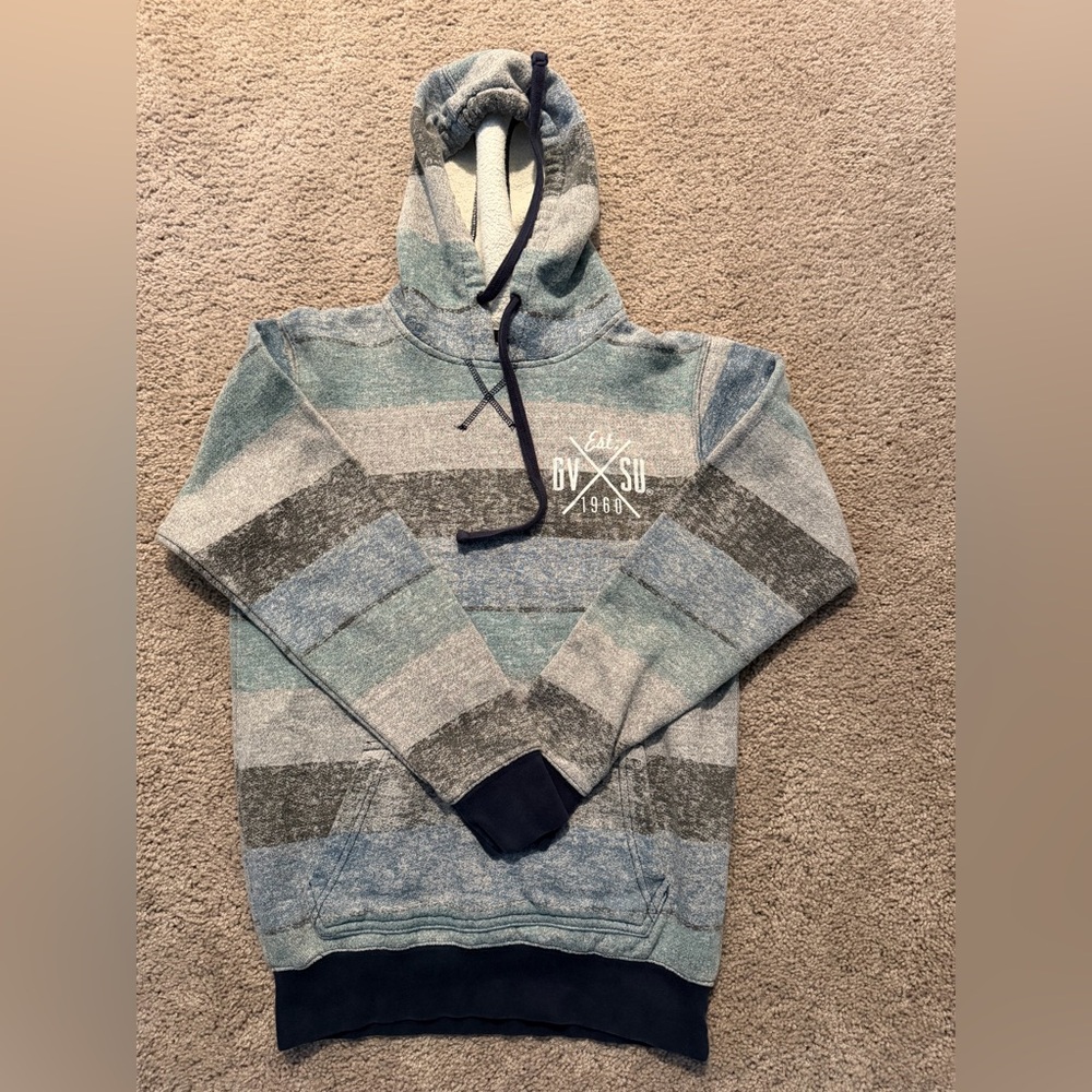 Grand Valley Striped Hooded Sweatshirt